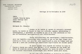 [Carta] 1959 noviembre 18, Santiago, [Chile] [a] Joaquín Edwards Bello