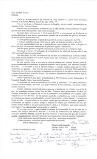 [Carta] 1996 dic. 31, Viña del Mar, Chile [a] Doris Dana, Florida