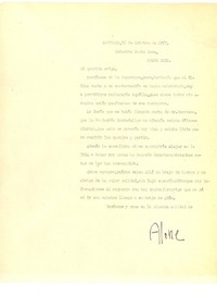 [Carta] 1957 oct. 16, Santiago, Chile [a] Doris Dana, New York