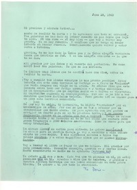 [Carta] 1960 jun. 28, [New York] [a] Esther de Cáceres, [Montevideo]