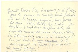 [Carta] [1961?], [Montevideo, Uruguay] [a] Doris Dana, [New York]
