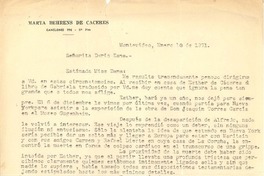 [Carta] 1971 ene. 10, Montevideo, Uruguay [a] Doris Dana, [New York]