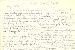 [Carta] 1953 abr. 25, Rapallo, [Italia] [a] Doris Dana, [New York]