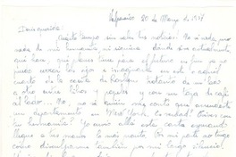 [Carta] 1957 may. 20, Valparaíso, Chile [a] Doris Dana, [New York]