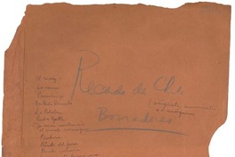 [Índice de Recado de Chile, borradores]