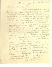 [Carta] 1927 dic. 19, Santiago, Chile [a] Luis Omar Cáceres