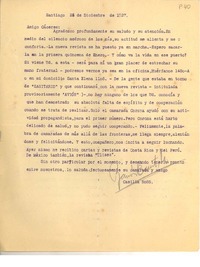 [Carta] 1927 dic. 24, Santiago, Chile [a] Luis Omar Cáceres