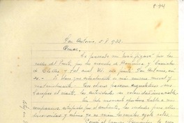 [Carta] 1933 may. 5, San Antonio, Chile [a] Luis Omar Cáceres
