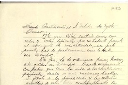[Carta] 1934 oct. 3, Constitución, Chile [a] Omar Cáceres