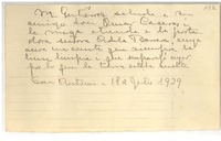 [Carta] 1929 jul.18, San Antonio, Chile [a] Omar Cáceres