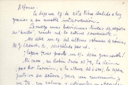 [Carta] [c.1970], Santiago, Chilel [a] Alfonso Calderón