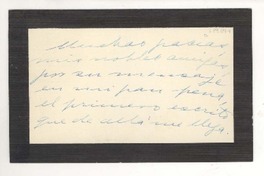 [Tarjeta] 1929 julio, Vichy, Francia [a] Sixtina Araya