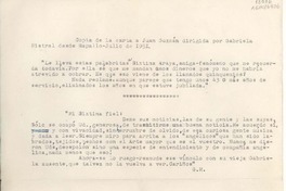 [Carta] 1951 julio, Rapallo, Italia [a] Juan Guzmán Cruchaga