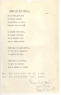 Soneto con tres penas