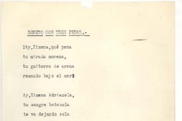 Soneto con tres penas
