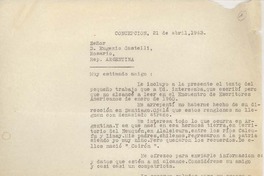 [Carta] 1963 abr. 21, Concepción, Chile [a] Eugenio Castelli
