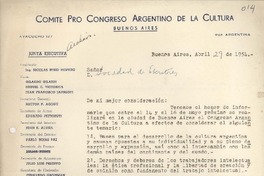 [Carta] 1954 abr. 29, Buenos Aires, Argentina [a] Carlos Préndez Saldías