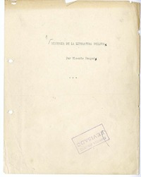 Historia de la literatura chilena