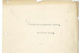 Historia de la literatura chilena