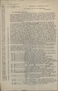 [Carta] 1939 septiembre 6, Santiago, Chile [al] Director del Archivo de Simancas, Valladolid, España