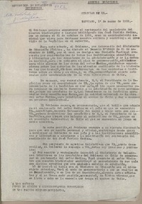 [Circular N°13] 1952 marzo 1, Santiago, Chile [a] Juan Mujica de la Fuente
