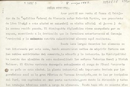 [Oficio Consular N°1095] 1962 mayo 8, Arequipa, Perú [al] Ministro de Relaciones Exteriores, Santiago, Chile