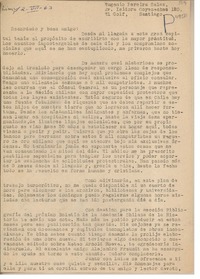 [Carta] 1963 julio 12, Lima, Perú [a] Eugenio Pereira Salas, Santiago, Chile