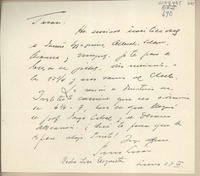 [Carta] [1967] noviembre 27, Santiago, Chile [a] Juan Mujica