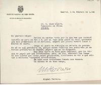 [Carta] 1949 febrero 1, Madrid, España [a] Juan Mujica de la Fuente, Bilbao