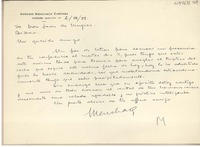 [Carta] 1951 marzo 2, Neguri, España [a] Juan Mujica de la Fuente, Bilbao