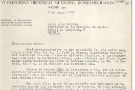 [Carta] 1957 mayo 8, Madrid, España [a] Juan Mujica