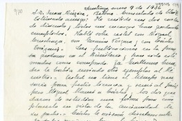 [Carta] 1936 enero 9, Santiago, Chile [a] Juan Mujica de la Fuente, Bilbao, España