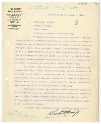 [Carta] 1947 diciembre 10, Arequipa, Perú [a] Juan Mujica, Bahía Blanca, Argentina