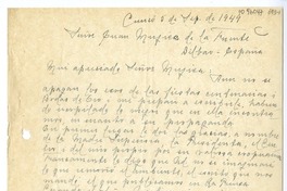 [Carta] 1949 septiembre 5, Curicó, Chile [a] Juan Mujica de la Fuente, Bilbao, España