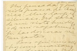 [Carta] [1951] [Rapallo, Italia] [a] Juana de Ibarbourou  [manuscrito] Gabriela Mistral .