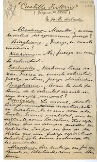 Castillo interior (fragmento XXXV)  [manuscrito] Armando Donoso.