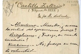 Castillo interior (fragmento XXXV)  [manuscrito] Armando Donoso.