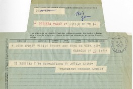 [Telegrama] 1971 octubre 23, París, Francia [a] Pablo Neruda  [manuscrito] Francisco Herrera Luque.