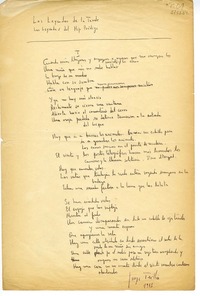 Las leyendas de la tarde  [manuscrito] Jorge Teillier.