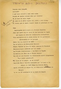Treinta años después  [manuscrito] Jorge Teillier.
