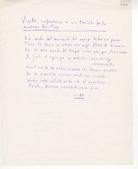 [Si hallas en un camino a un niño robando manzanas]  [manuscrito] Pablo Neruda ; transcripción de Jorge Teillier.