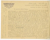 [Carta] [1954] septiembre 24, Santiago, Chile [a] Pedro Olmos  [manuscrito] Ernesto Montenegro.