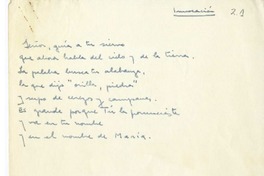 Invocación  [manuscrito] Hugo Montes.