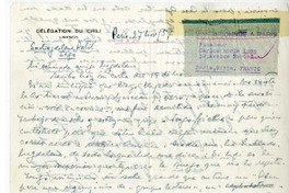 [Carta] 1957 noviembre 27, Paris, Francia [a] Magdalena Petit  [manuscrito] Carlos Morla Lynch.