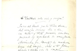 Cantando entre cielo y sangre  [manuscrito] Federico Muelas.