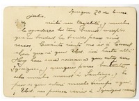 [Carta] [1914] enero 20, Iquique, Chile [a] Julio Munizaga  [manuscrito] María Monvel.