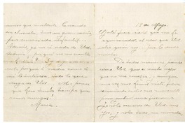 [Carta] [1914] mayo 19, Santiago, Chile [a] Julio Munizaga  [manuscrito] María Monvel.