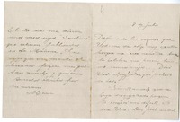 [Carta] [1914] julio 8, Santiago, Chile [a] Julio Munizaga  [manuscrito] María Monvel.