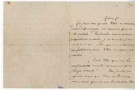 [Carta] [1915] lunes 20, Santiago, Chile [a] Julio Munizaga  [manuscrito] María Monvel.