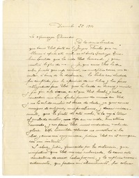 [Carta] [1914] diciembre 22, Santiago, Chile [a] Julio Munizaga  [manuscrito] María Monvel.